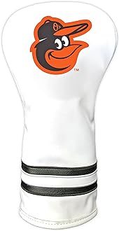 MLB White Vintage Driver Golf Club Headcover, Form Fitting Design, Retro Design & Superb Quality