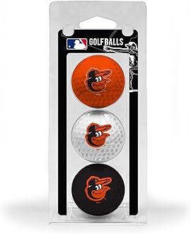 MLB Regulation Size Golf Balls, 3 Pack, Full Color Durable Team Imprint